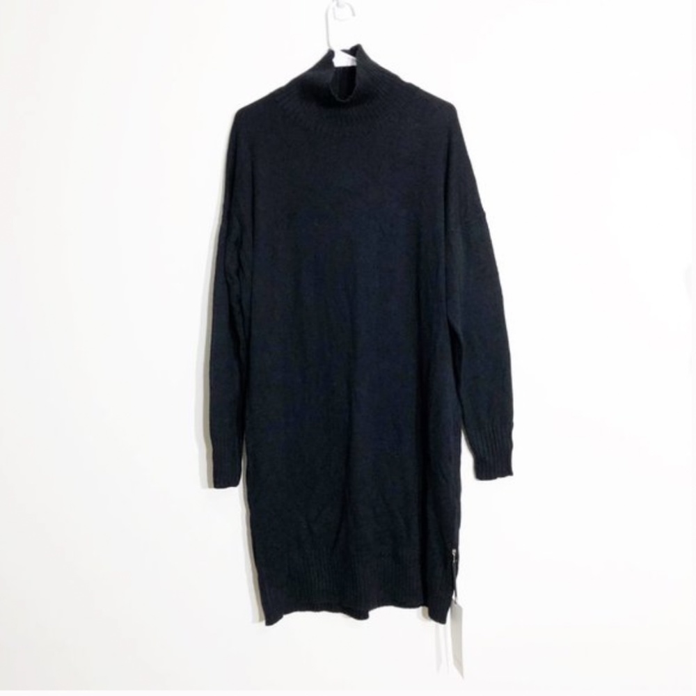 NEW Lululemon Softer Still Knit Sweater Dress Black Cashmere Blend XL Pocket - Picture 5 of 15